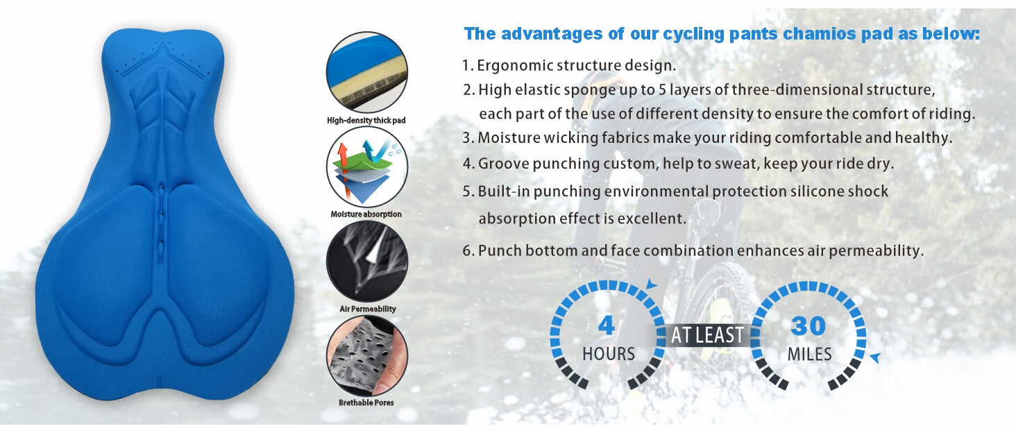 QUALICOS Men’s Lightweight Cycling Tights-8