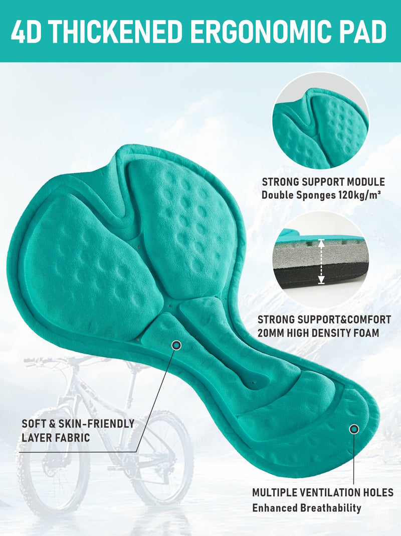 QUALICOS Women’s 3/4 Cycling Bib Shorts with Pockets-8