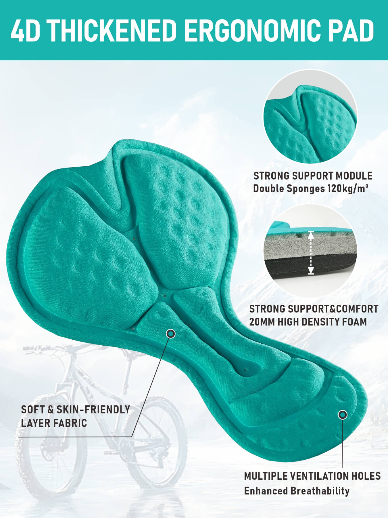 QUALICOS Women’s Cycling Shorts with Pockets-7