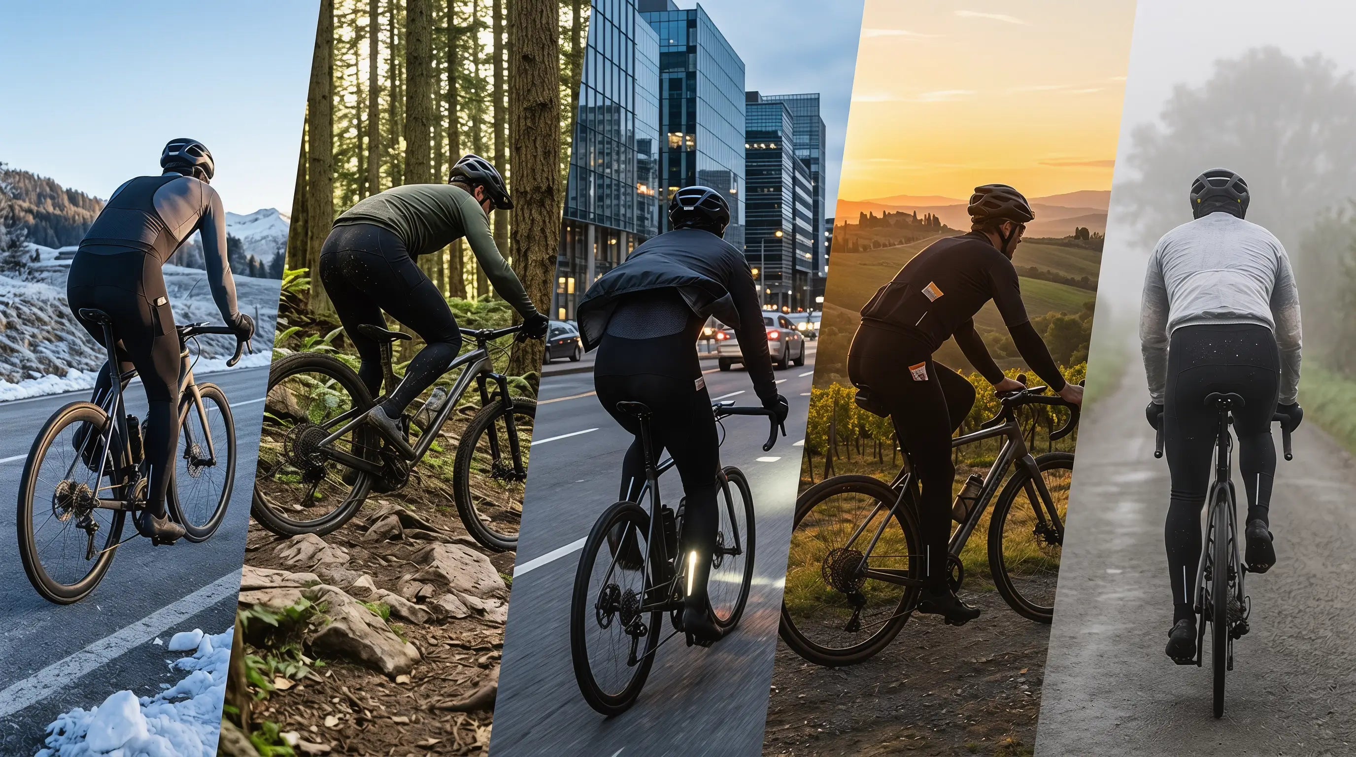 QUALICOS Men's Fleece Cycling Bib Tights for winter road, MTB, commuting, and low-light rides