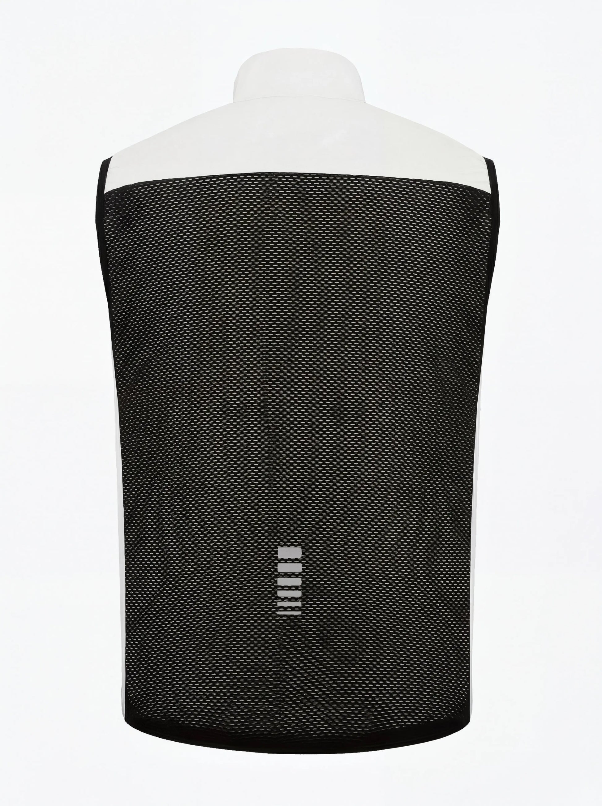QUALICOS Men's Windproof Cycling Vest rear view with breathable mesh back and reflective detail