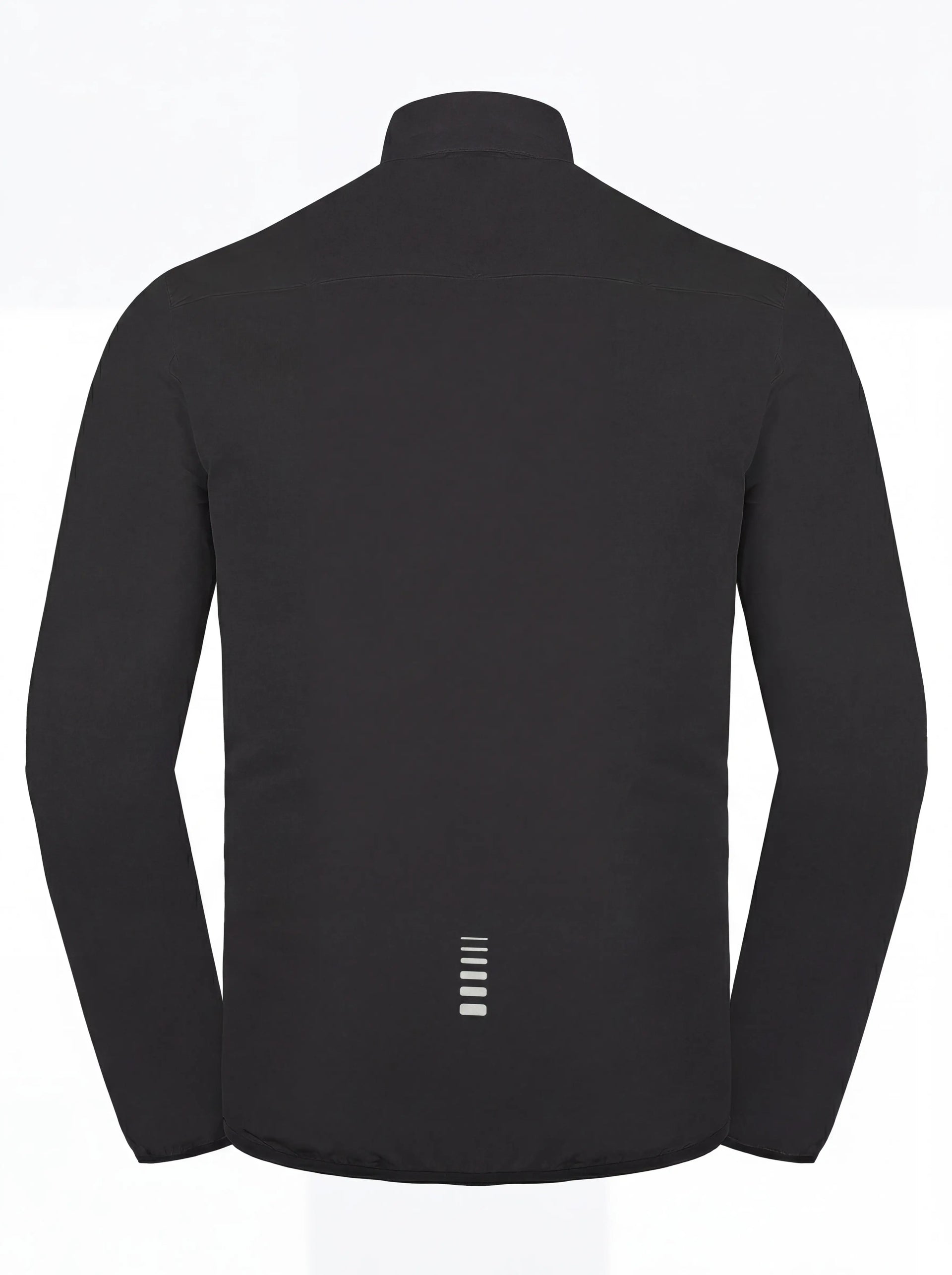 QUALICOS Men's Windproof Long Sleeve Jacket back view with reflective detail for cycling