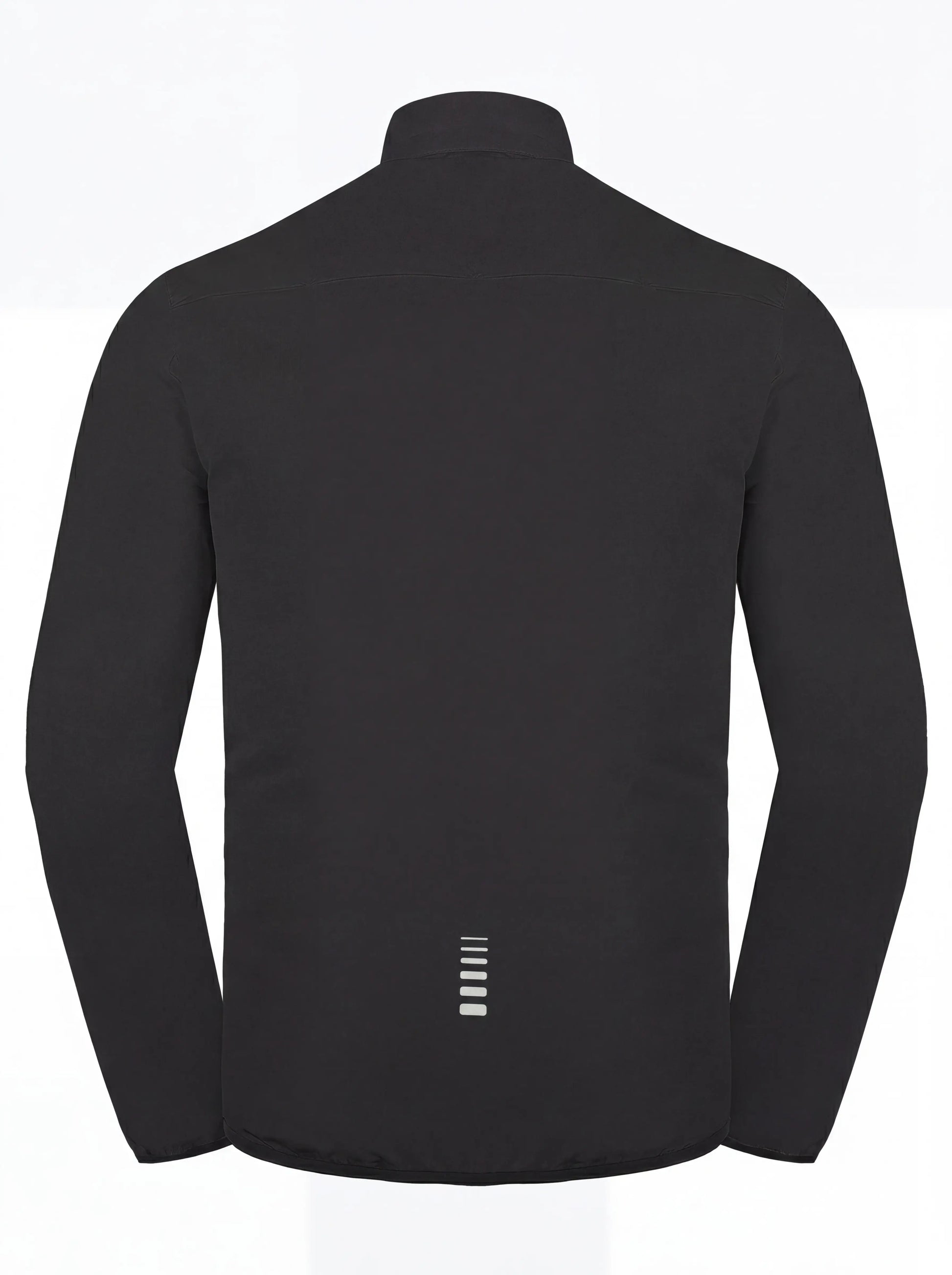 QUALICOS Men's Windproof Long Sleeve Jacket back view with reflective detail for cycling